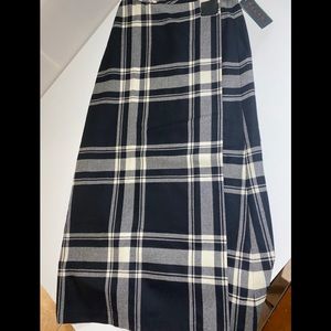 Ralph Lauren Black/White wool long wrap skirt